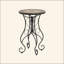 Charmante table d'appoint ronde en céramique avec un design élégant pour divers environnements