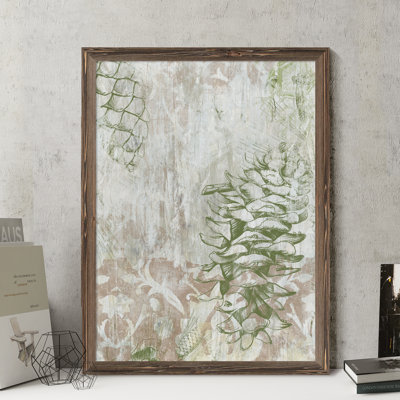 Reproduction d’art sur papier encadrée « pinecone fresco ii » par paul cézanne