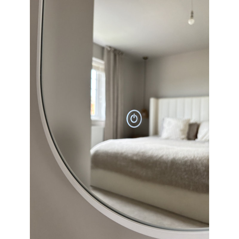 Delmarie Metal Oval Mirror