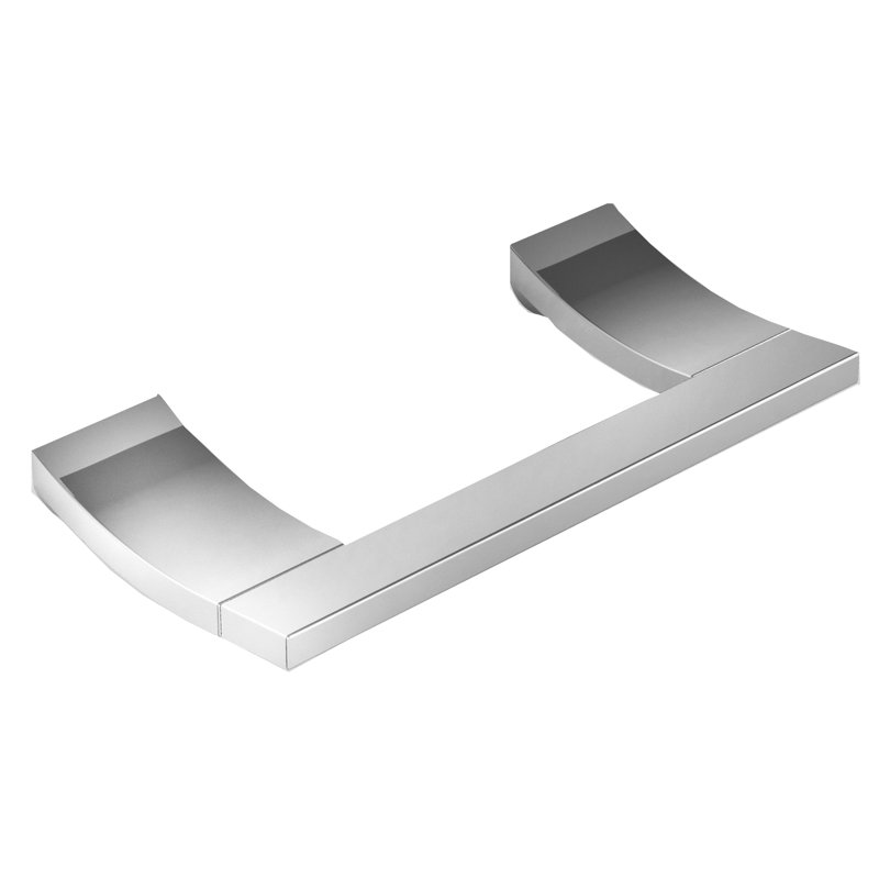 Cinu Wall Mount Double Post Toilet Paper Holder, Polished Chrome