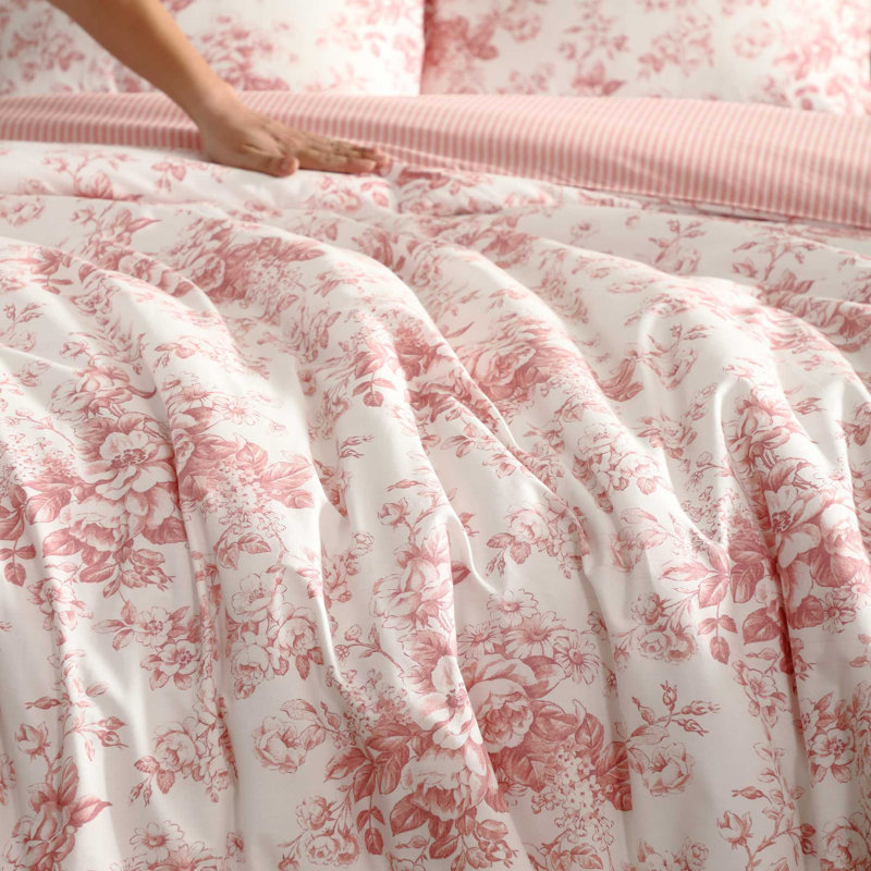 Ensemble d'édredon en coton Laura Ashley, Édredon grand + 1 taie décorative standard