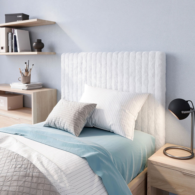 Rainha? -Plush Foam Dorm Headboard -, White