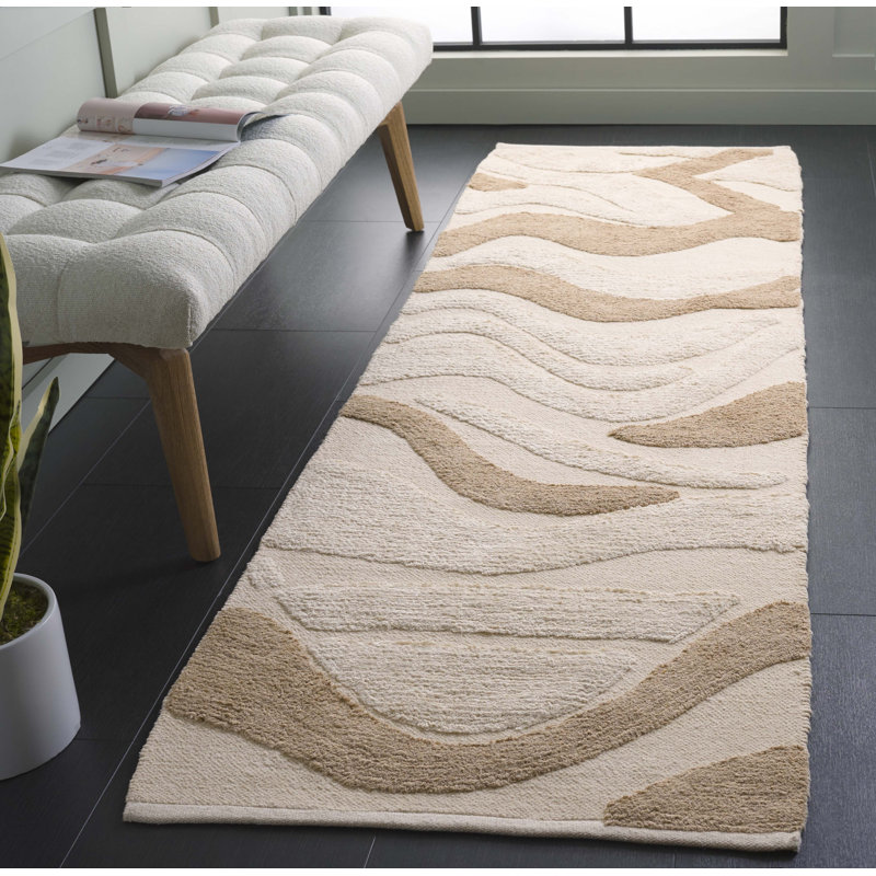 Chrisna Handtufted Recycled Cotton Abstract Rug, Runner 2'3" x 8'