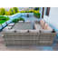 Rosen 11 Seater Corner Sofa Cube Set With Lift-Up Dining Table With Raincover Grey