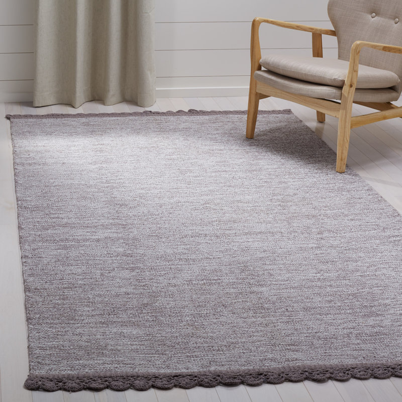 Mohnton Hand Woven Cotton Solid Color Rug, Rectangle 8' x 10'