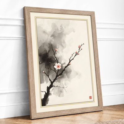 Single Bloom In Silence Japandi - Print