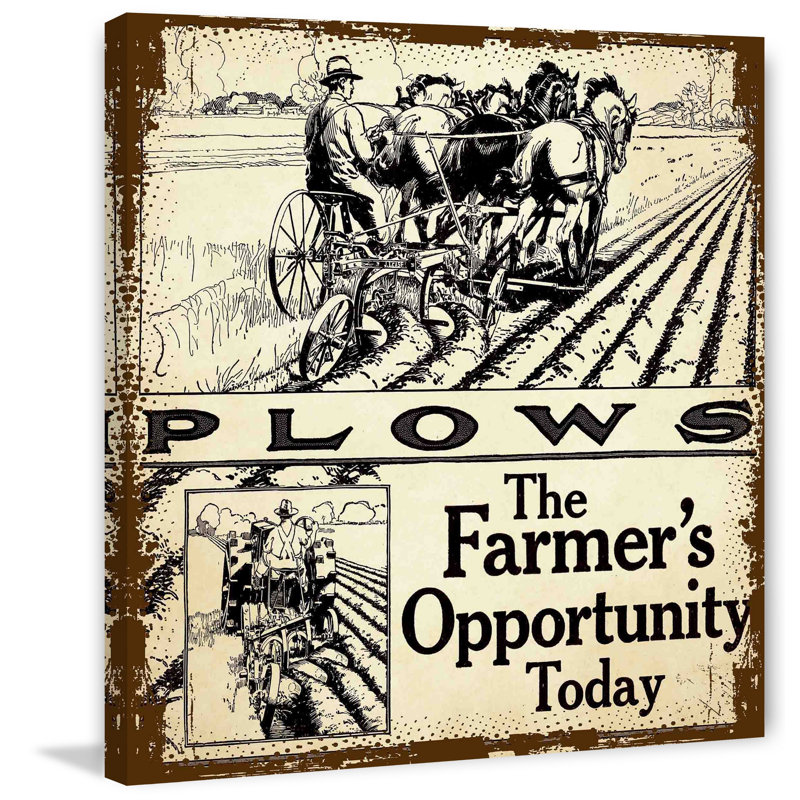 Plows - Wrapped Canvas Painting, 122cm H x 122cm W