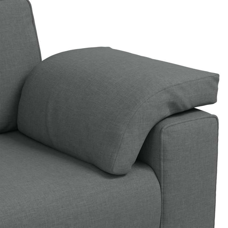 Canapé 3 places gris foncé 86,61 po, Gris foncé