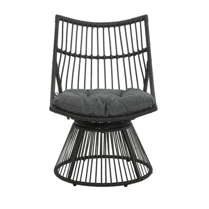 Fiona 2 - Person Patio Conversation Sets with Cushions, Gray, Gray
