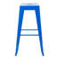 Tabourets de bar en métal bleu sans dossier de 2 comptoirs de 30 po de hauteur, amovibles, faciles à nettoyer et à structure solide, pour tabourets de salle à manger de 30 po de hauteur, non empilables, structure à stabilité rapide, bar à domicile,