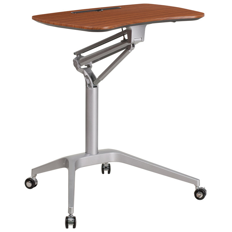 Mobile Sit-Down, Stand-Up Ergonomic Computer Desk, 104.14cm H x 73cm W x 45.72cm D