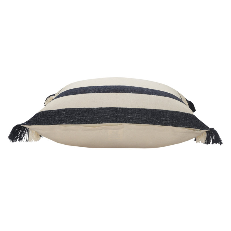 Fringed Cotton Throw Pillow
