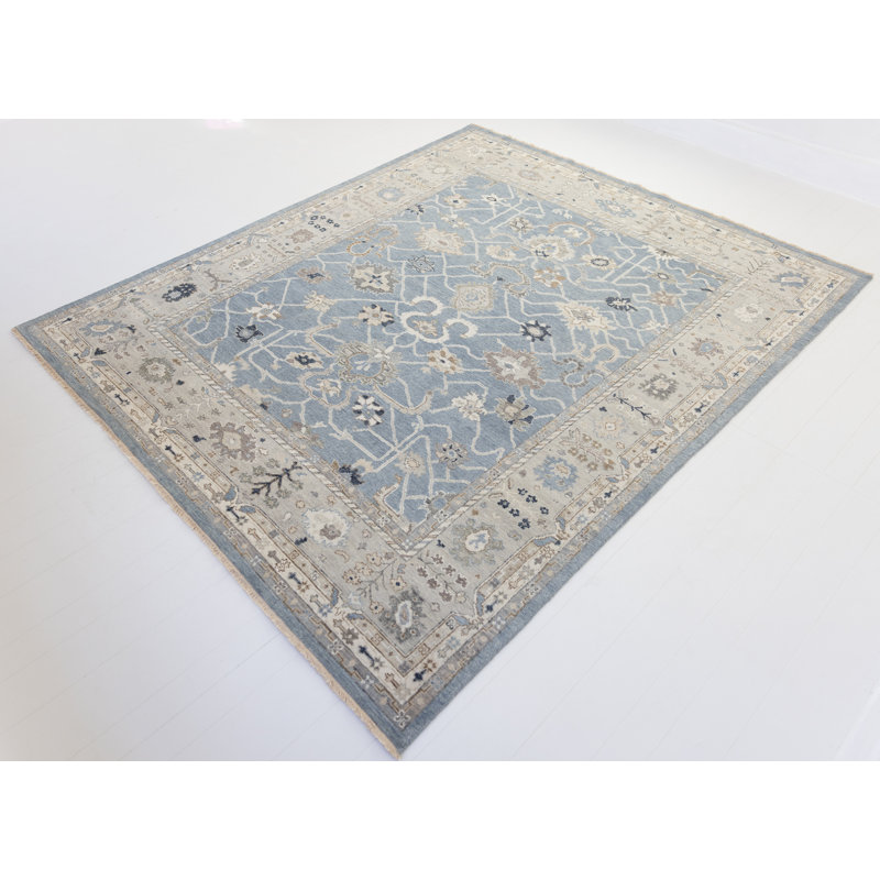 Hand Knotted Wool Oriental Area Rug, Rectangle 12' x 15'