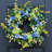Hydrangea, Forsythia, Blue Cosmos & Berry Spring Wreath 30"-982160015