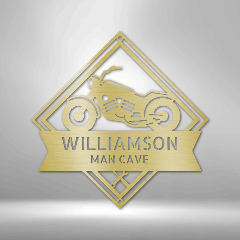 Décoration murale en acier personnalisable, "Born to be wild", monogramme en acier, H 28,75 po x l 29,5 po x P 0,5 po, Oui