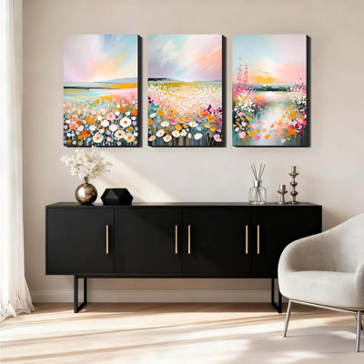 3 Piece Wrapped Canvas Wall Art