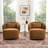 Melora 2-Pieces Boucle Swivel Barrel Accent Chair-1507206121