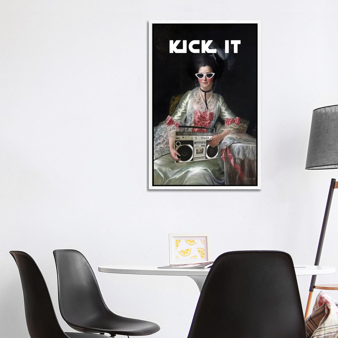 Kick It von Stellar Design Studio - Galerie-verpackte Leinwand Giclée auf Leinwand