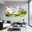 «Birds Cherry Blossom Birds Spring Nature», ensemble de 3 reproductions d'art sur toile-285346091