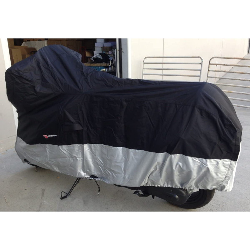 Housse pour moto robuste avec câble et verrou (XL) noir, H 49 po x l 37 po x P 84 po