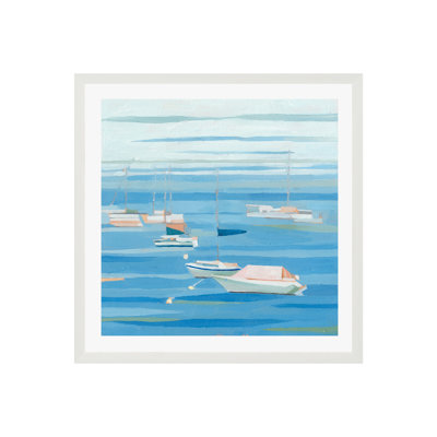 «Summer Regatta I» par Emma Scarvey - peinture encadrée