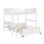 Lit double superposé au dessus d'un lit double avec bureau-1279039875
