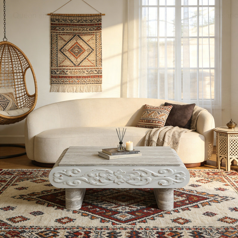 Table basse Modern Farmhouse, Beige/gris