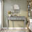 Luxury Makeup Vanity Desk With Oval Mirror, 3 Drawers And Intricate Carvings-1705725514