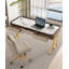 Bureau en acier fritté clair de luxe clair et acier inoxydable-801397490