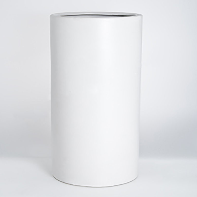 Handmade Ceramic / Porcelain Table Vase, 16" H x 6" W x 6" D, White