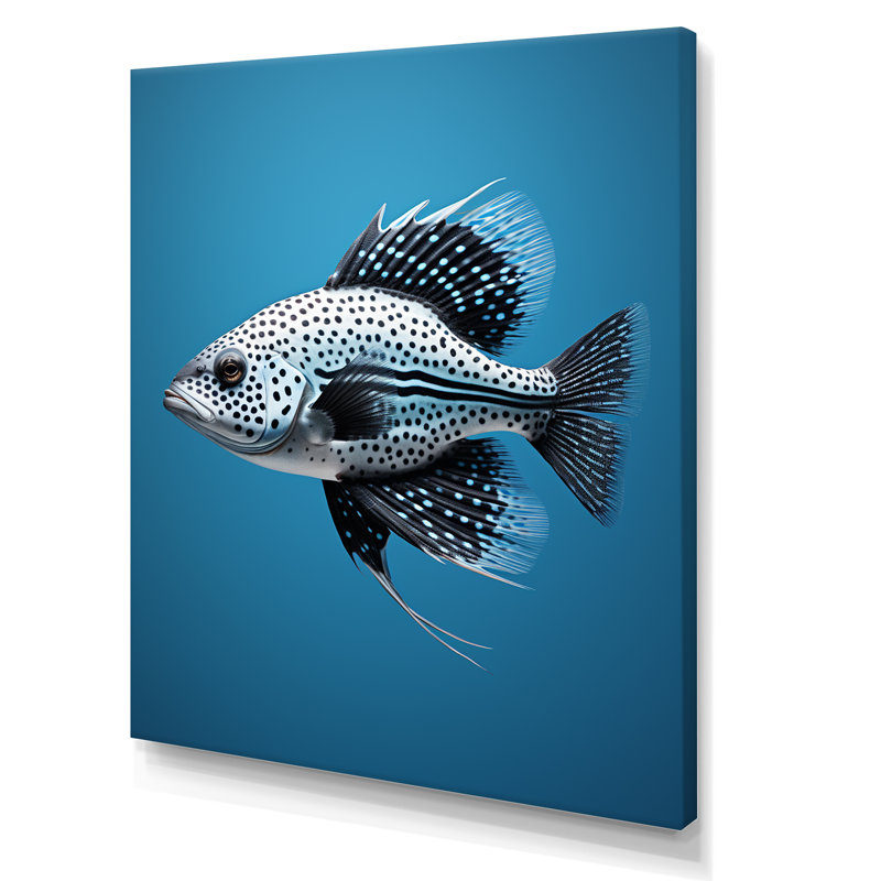 Poisson et petit animal sous-marin corail, Toile tendue, H 20 po x l 12 po x P 1 po