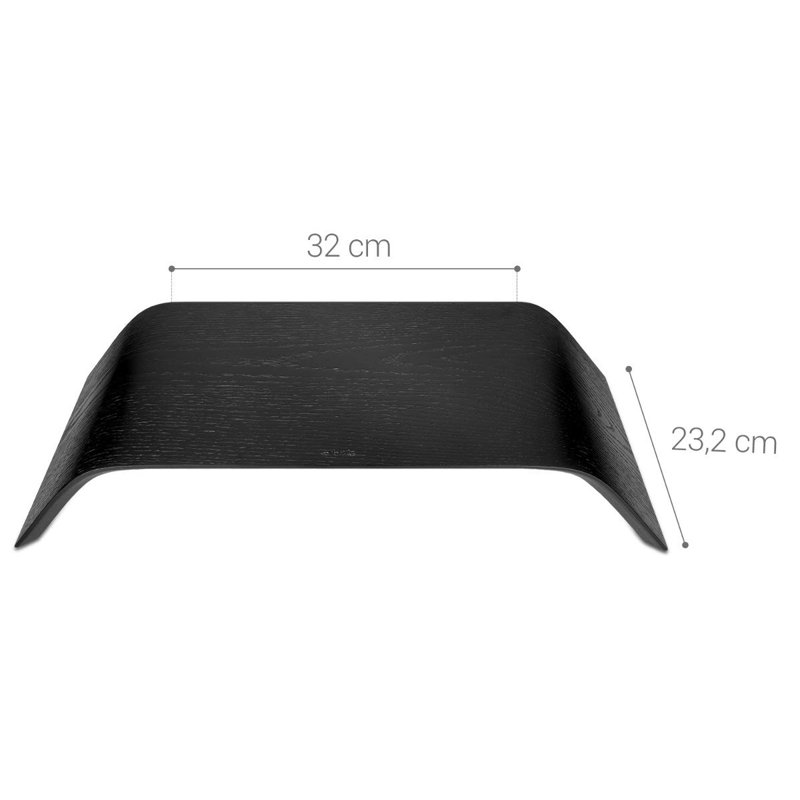 Koba Wood Monitor Stand, Oak Wood Black