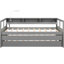Lit de jour simple TG en bois gris - 2 lits gigognes, 3 rangements et avantages avec chargement des lits gigognes, inclus