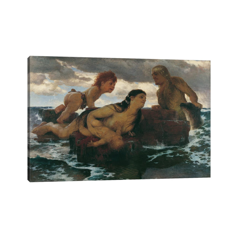 Idylle marine - ABQ80, H 8 po x l 12 po, Toile tendue, Ne s’applique pas