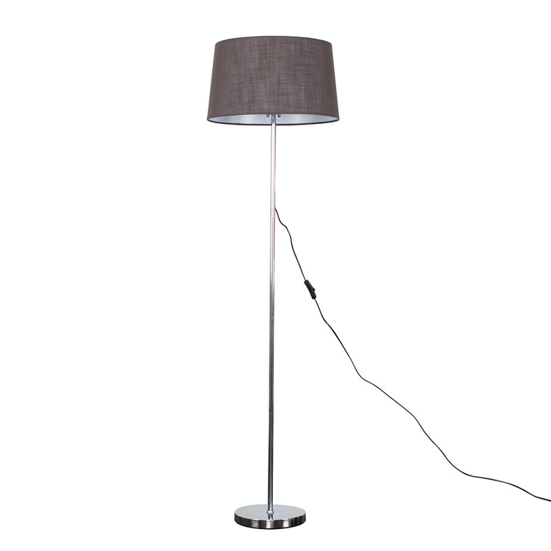 Bekbele 147cm Traditional Floor Lamp, LED Bulb, Dark Grey