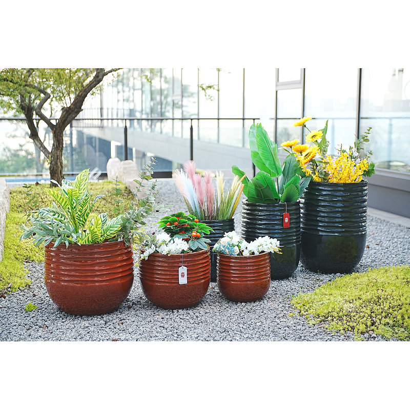 Pots de fleurs en céramique de haute qualité, Rouge