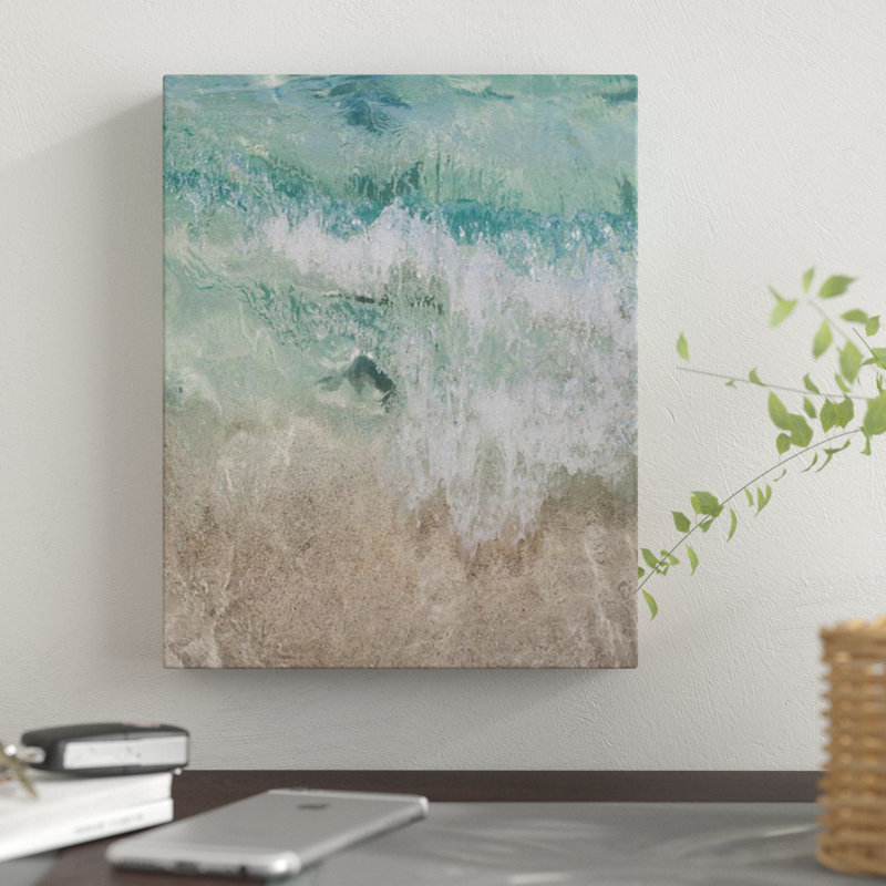 « aqua wave », reproduction d’impression sur toile, H 10 po x l 8 po x P 1,5 po