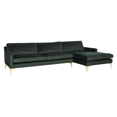 Westman Velvet L-Shaped Sectional