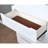 Mid-Century Modern White Color 1Pc Nightstand Bedroom Furniture Solid Wood Round Tapered Legs 2-Drawers Bedside Table-8686169
