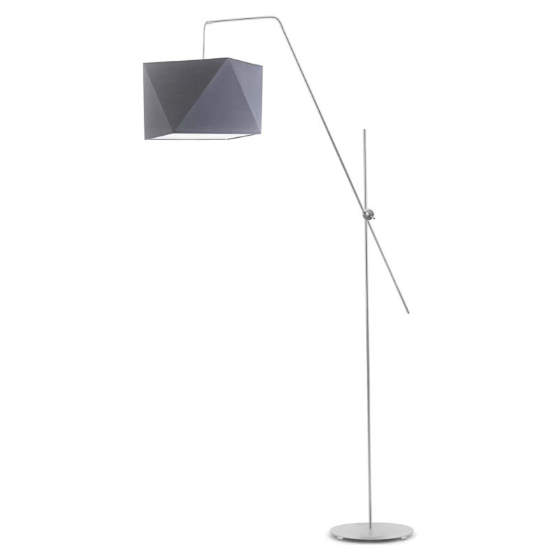 Ayash 176cm Task Floor Lamp, Silver, Grey