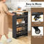 4-Tier Rolling Storage Cart Slim Kitchen Cart on Wheels with Open Shelves and Handle-1839960072