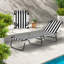 Méridiennes de patio réglables, chaise de piscine portative moderne en acier Oxford