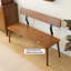 Banc rembourré brun