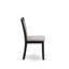 L'ensemble de table de salle à manger 5 pièces pour 4 personnes comprend une table de cuisine ronde avec Dropleaf et 4 chaises de salle à manger Parson en tissu Shitake, noir brossé-677711359-677747632-677747633