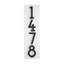 Floating Stand-Off 4-Number Vertical Sign, White /W/ Black Modern Font Numbers-610161374