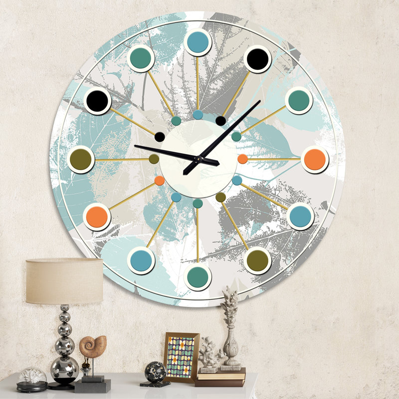 Horloge murale rétro Mid-Century, Moyenne