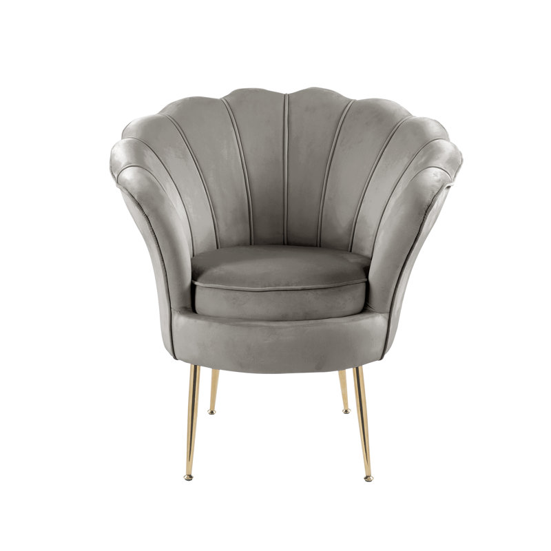 Jaonna Velvet Club Chair, Gray