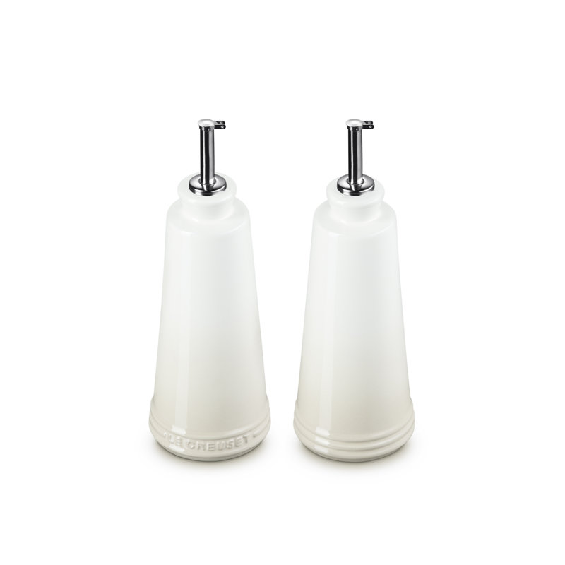 Le Creuset Stoneware Oil & Vinegar Set, Meringue