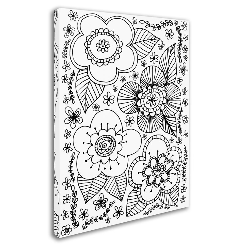 « big fleuris », reproduction d’impression sur toile tendue, H 19 po x l 14 po x P 2 po