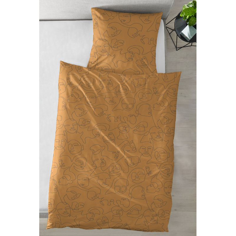 Maxime Duvet Cover Set, Single - 1 Pillowcase (80 x 80 cm), Yellow